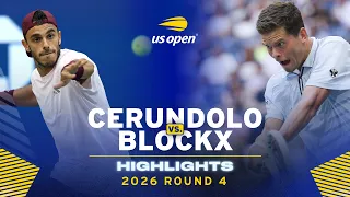 Francisco Cerundolo vs. Alexander Blockx Highlights | 2026 US Open Round 4