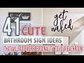 41 Cute Bathroom Sign Ideas That Will Add More Personality To Your Bathroom