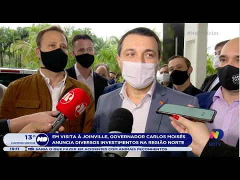 Em visita à Joinville, governador Carlos Moisés anuncia diversos investimentos na região