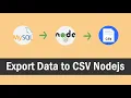 Export Data to CSV Nodejs