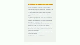 SC DMV Permit Test 2024 with 100 Correct Answers7