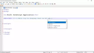JavaScript - First Hello World Example