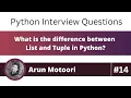 What is the difference between List and Tuple in Python Python Interview Question