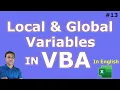 Local Global Variable in VBA In English MasterMind - 13