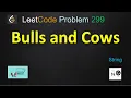 bulls and cows bulls and cows leetcode leetcode 299 string