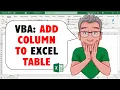 Excel VBA to Add Column to Excel Table