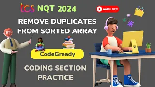 Remove duplicates from sorted Array TCS NQT Coding section