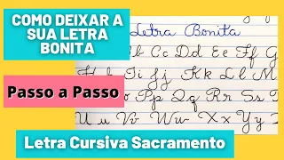 ✅Como deixar SUA LETRA BONITA  (Letra Cursiva Sacramento)