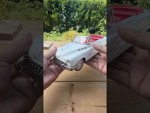 A collaboration featuring a marble run and a classic American car model based on a 1950s Buick.