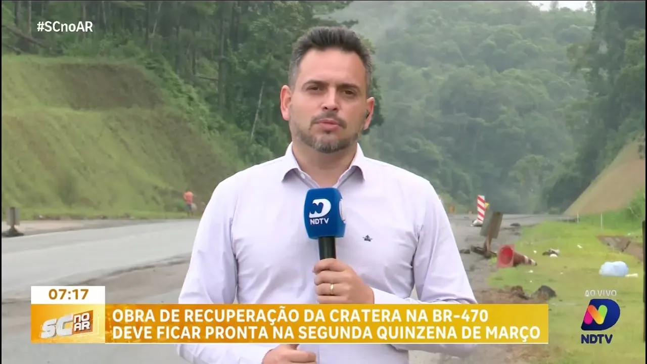 Novo prazo para conclusão das obras na cratera da BR-470 em Rio do Sul