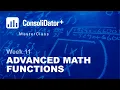 ConsoliDator MasterClass Week 11 - Advanced Math Functions