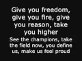 K naan Wavin flag-lyrics