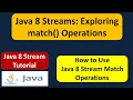 Java 8 Streams Exploring match Operations Java 8 streams tutorial Streams in Java 8
