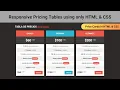 How to make Responsive Pricing Table Template Using HTML CSS CSS Price List Card Web Design