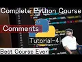 Comments in python Complete python tutorials 2021 HINDI Python 3 9 IDLE