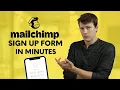 Create a Mailchimp Signup Form in Minutes Easy Tutorial