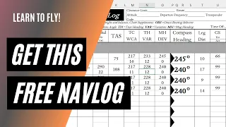 Use This Excel NavLog for Your Cross Country Flight Planning VFR XC Navlog