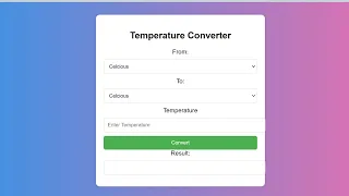 Building a Temperature Converter Web Page with HTML CSS and JavaScript