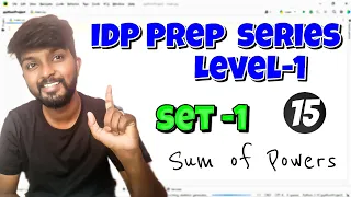 Python IDP Preparation Series Level 1 Set 1 Sum of Powers explained by shiva prasad m