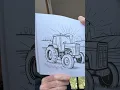 Happy Tractor Coloring Page Book flipthrough