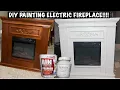 DIY HOW TO PAINT YOUR ELECTRIC FIREPLACE USING PAINT BEGINNER FRIENDLY