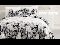 Wonderful Black and White Floral Comforter Set