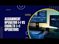 Difference between Assignment Operator and Equal to Operators in C language