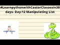 - Day 12 Manipulating List