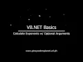 VB NET Basics Calculate Exponents using Optional Arguments