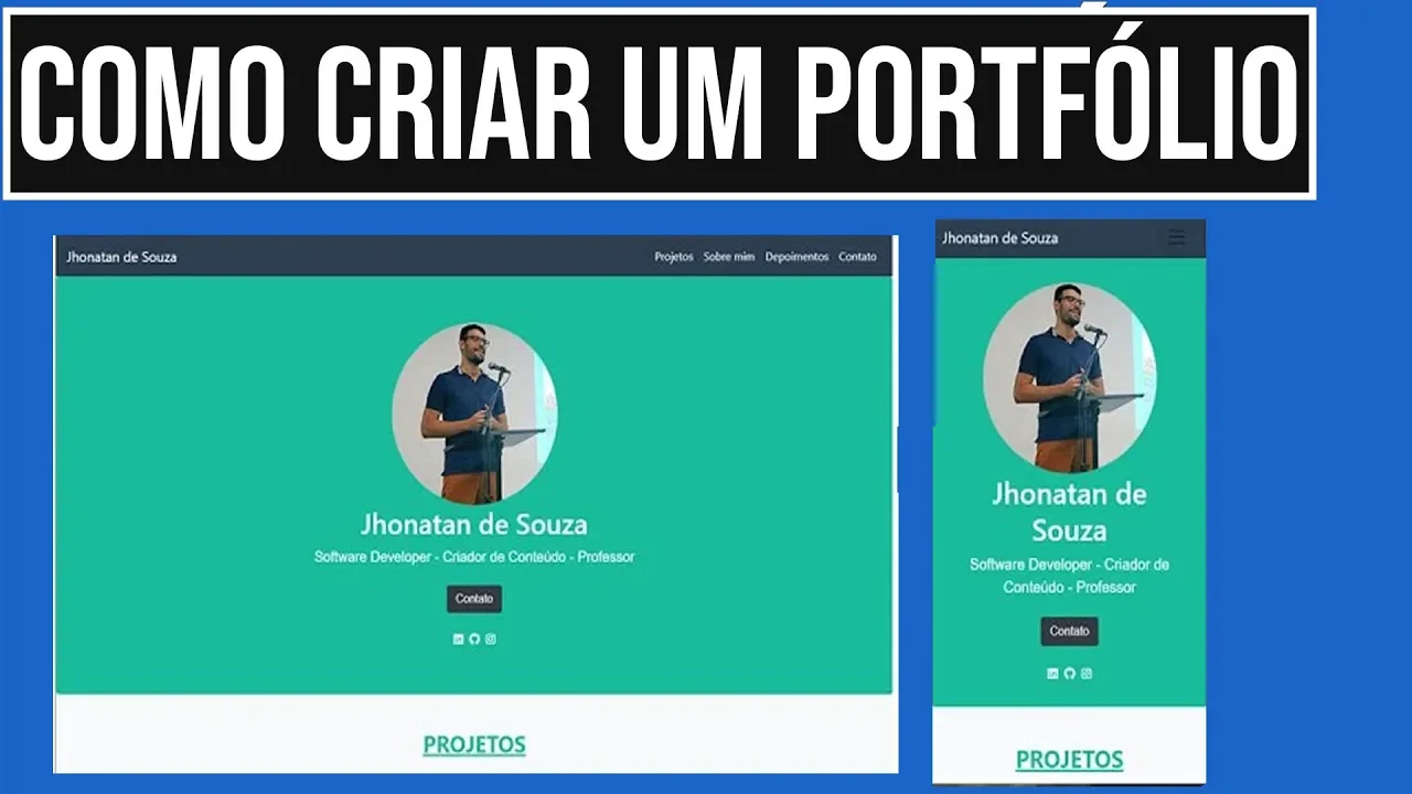COMO CRIAR UM SITE PORTFÓLIO RESPONSÍVO Do Zero [FÁCIL] + Download