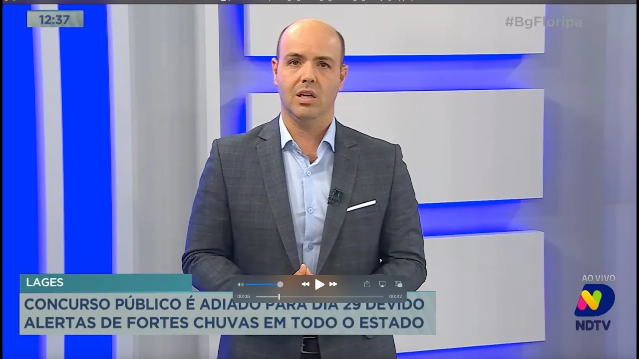 Lages: concurso público é adiado para o dia 29 de outubro devido alertas de fortes chuvas em SC