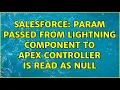 Salesforce Param passed from Lightning Component to Apex controller is read as null