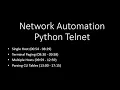 Network Automation Python Telnet
