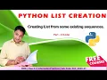List in Python Part - 2 Creating Lists from an existing lists Class 11 IP CBSE