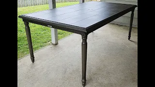 Hampton Bay Windsor Brown Rectangle Metal Outdoor Dining Table