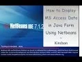 How to Display MS Access Data in Java Form Using Netbeans by Kindson Munonye