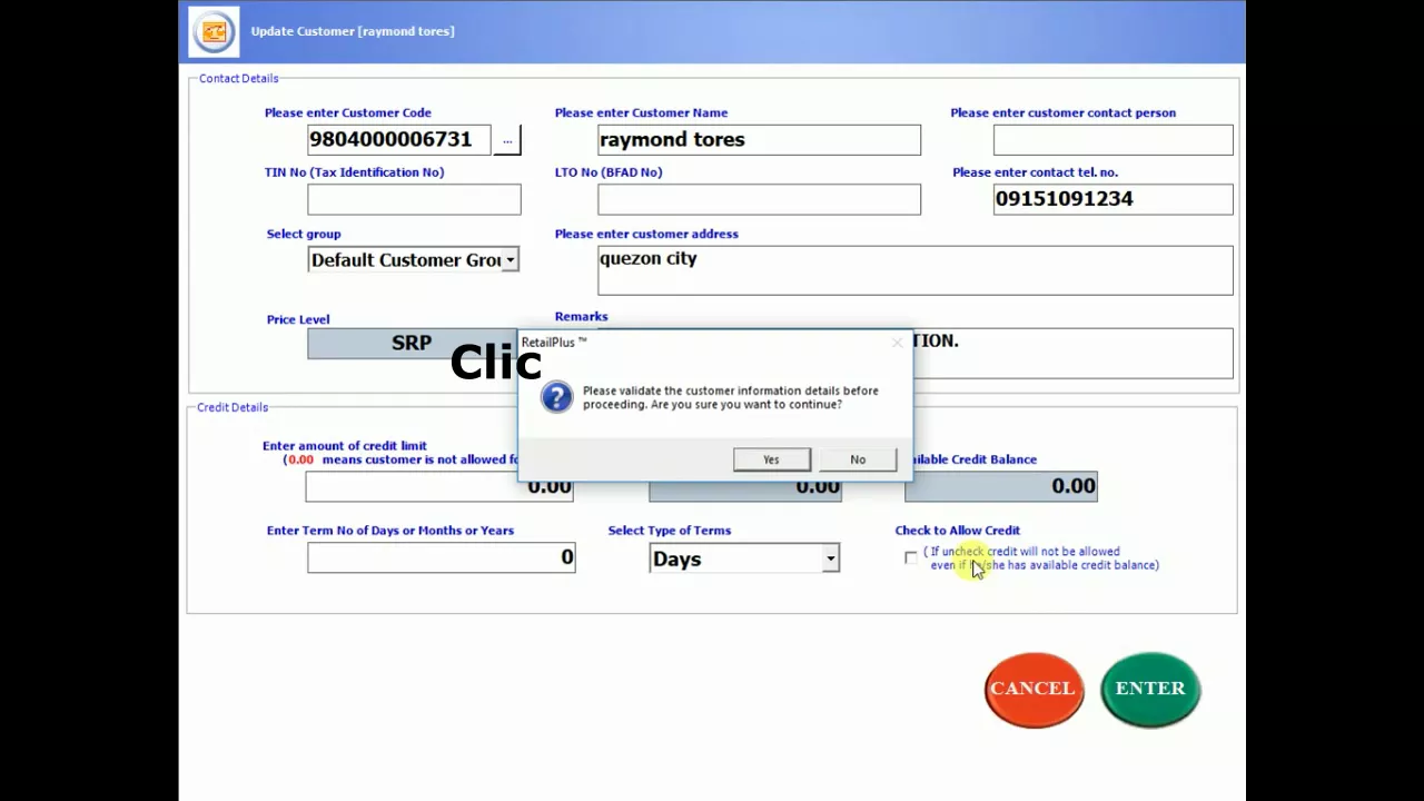How to Update customer Information in RetailPlus POS