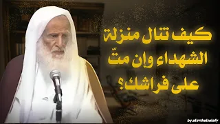 من سأل الله الشهادة بصدق أنزله الله منازل الشهداء ولو م   ات على فراشه   لعلامة ابن عثيمين رحمه الله دندنها