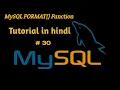 MySQL FORMAT Function In Hindi