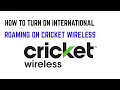 How to Turn On International Roaming on Cricket Wireless - Travel Setup Guide 2026