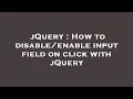 jQuery How to input field on click with jQuery