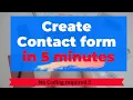 Creating Contact Form with HTML CSS Javascript Save data Multi-Purpose Form Generator