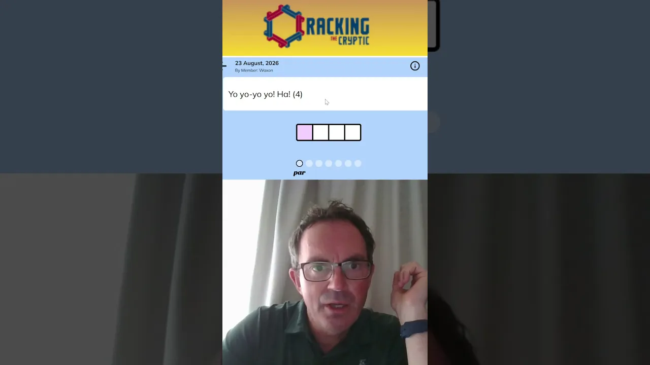 MinuteCryptic in a Minute - 23 August 2026 - YOLO!