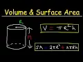 Volume of a Cylinder and Surface Area of a Cylinder