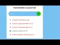 create a password validator using Html css java script