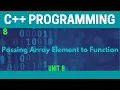 Passing Individual Array Element to Function in C