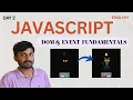 JavaScript DOM Tutorial for Beginners HTML CSS Manipulation getElementById Day 2