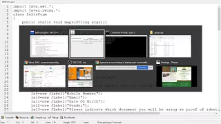 setBounds usage to arrange controls in Java Frame Telugu