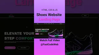 Shoes Website Using HTML CSS Step by Step Tutorial Fast Code