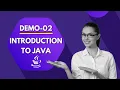 Java Demo 02 Introduction to Java Programming Java Tutorial for Beginners Harsha Trainings